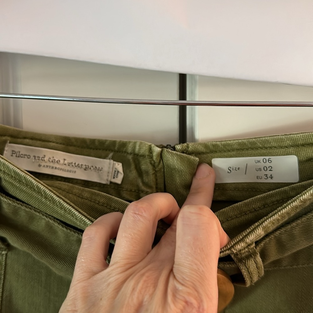 Anthropologie Belted Charlie Skirt Green - Picture 3 of 4